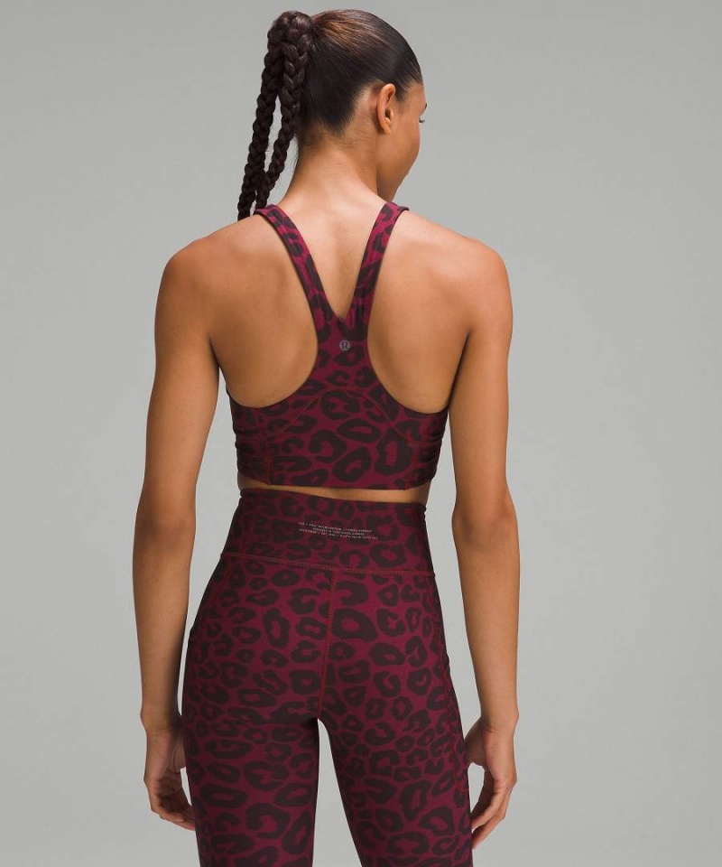 Lululemon lab Everlux Jacquard Train Sport BH Dam Vinröda Svarta Sverige | QKXNRZ810