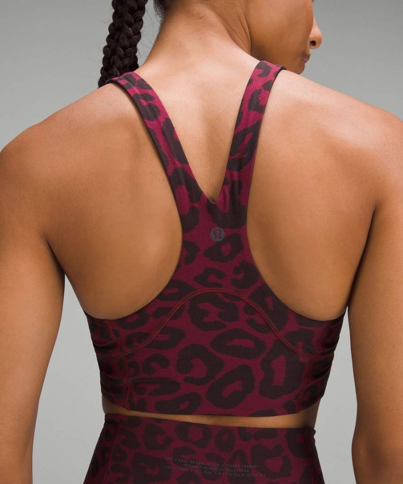Lululemon lab Everlux Jacquard Train Sport BH Dam Vinröda Svarta Sverige | QKXNRZ810