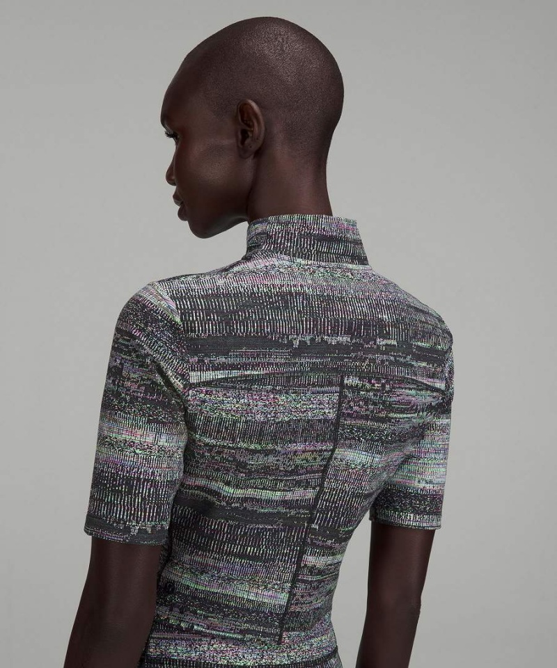 Lululemon lab Jacquard Mock Neck T-shirt Dam Olika Färger Sverige | HABWLI843