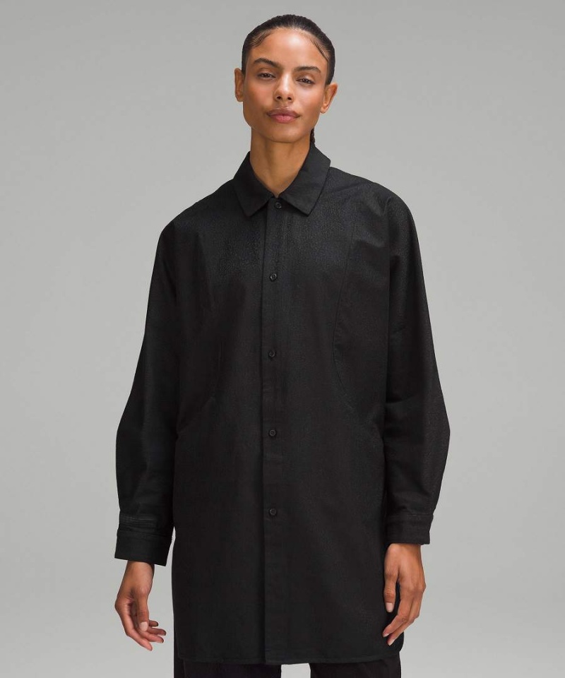 Lululemon lab Jacquard Relaxed-Fit Långärmad Tröja Dam Svarta Sverige | PGKOFH540
