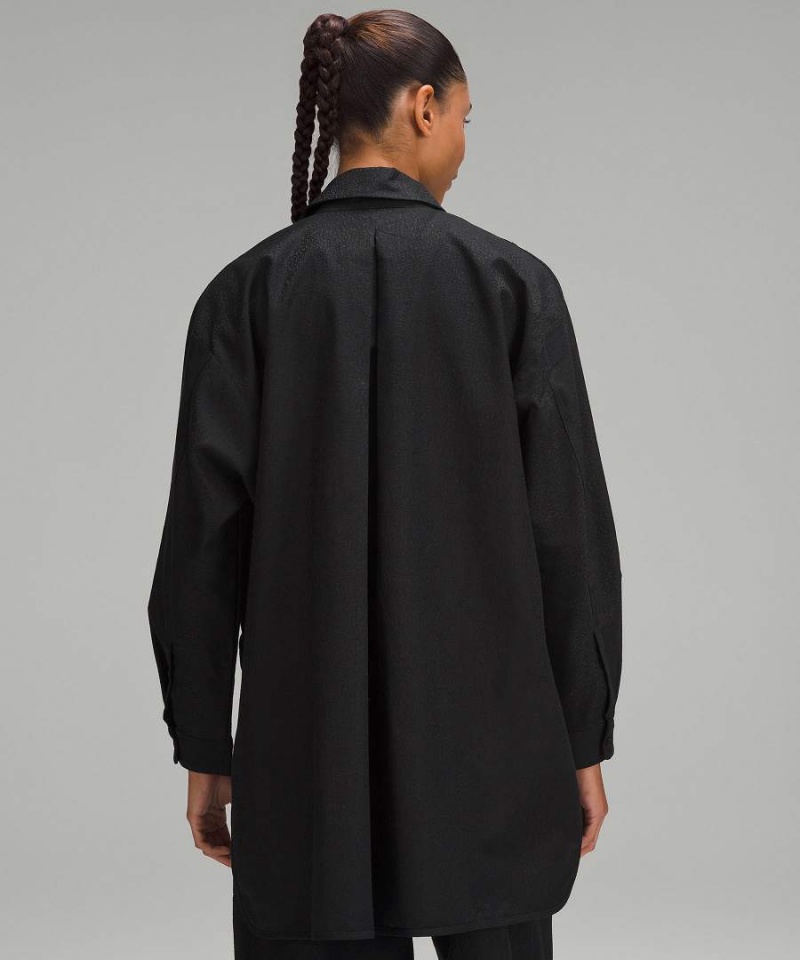 Lululemon lab Jacquard Relaxed-Fit Långärmad Tröja Dam Svarta Sverige | PGKOFH540
