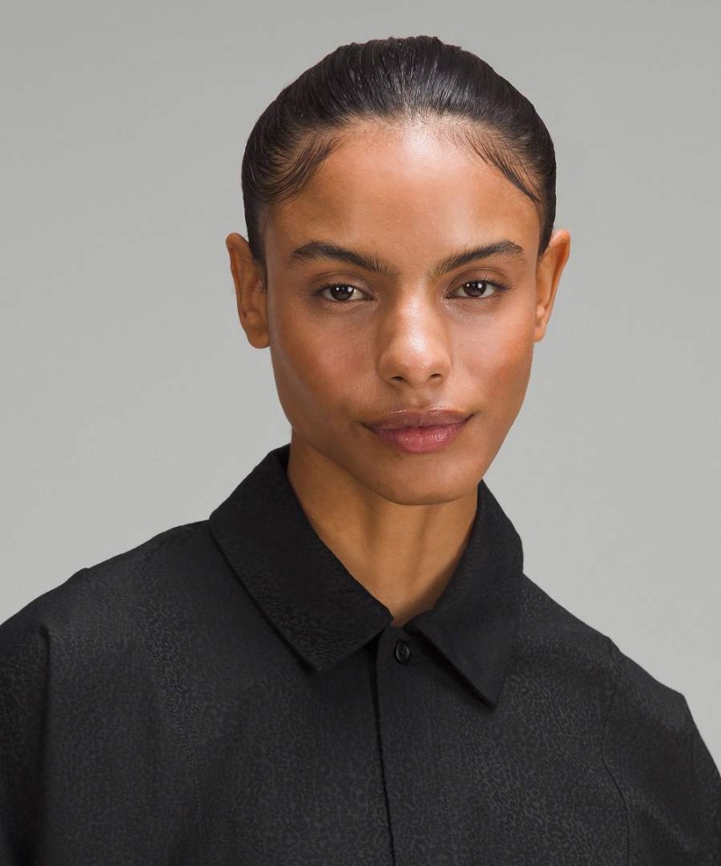 Lululemon lab Jacquard Relaxed-Fit Långärmad Tröja Dam Svarta Sverige | PGKOFH540