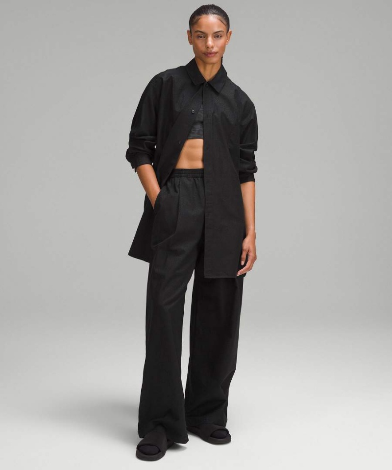 Lululemon lab Jacquard Relaxed-Fit Långärmad Tröja Dam Svarta Sverige | PGKOFH540