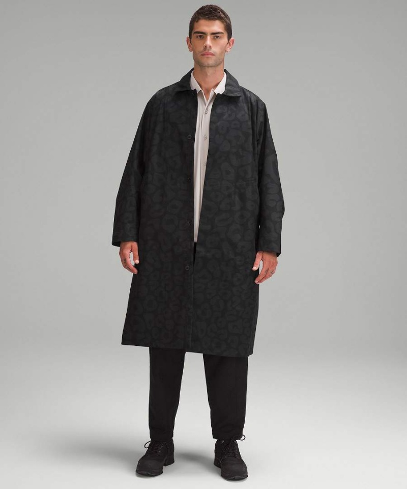 Lululemon lab Leopard Print Overcoat Rockar Herr Svarta Olika Färger Sverige | UNKVHI036