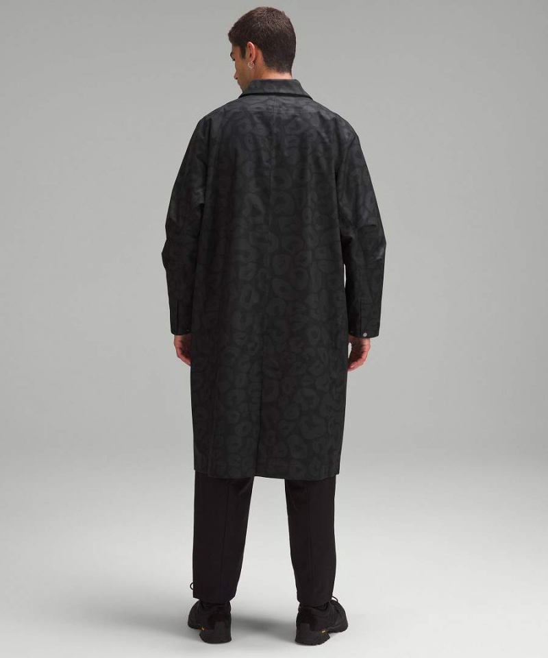 Lululemon lab Leopard Print Overcoat Rockar Herr Svarta Olika Färger Sverige | UNKVHI036