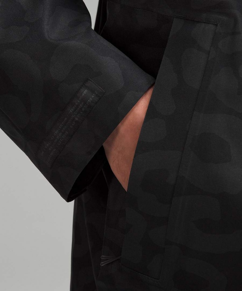Lululemon lab Leopard Print Overcoat Rockar Herr Svarta Olika Färger Sverige | UNKVHI036