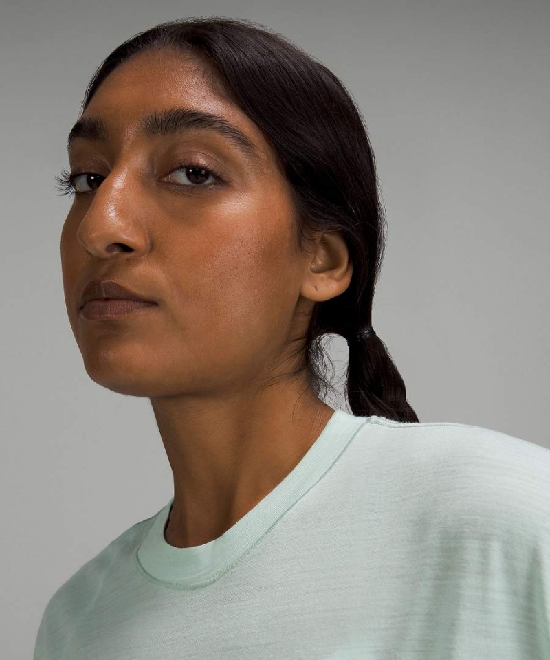 Lululemon lab Merino Ull-Blend Boxy T-shirt Dam Gröna Sverige | DSXJYV810