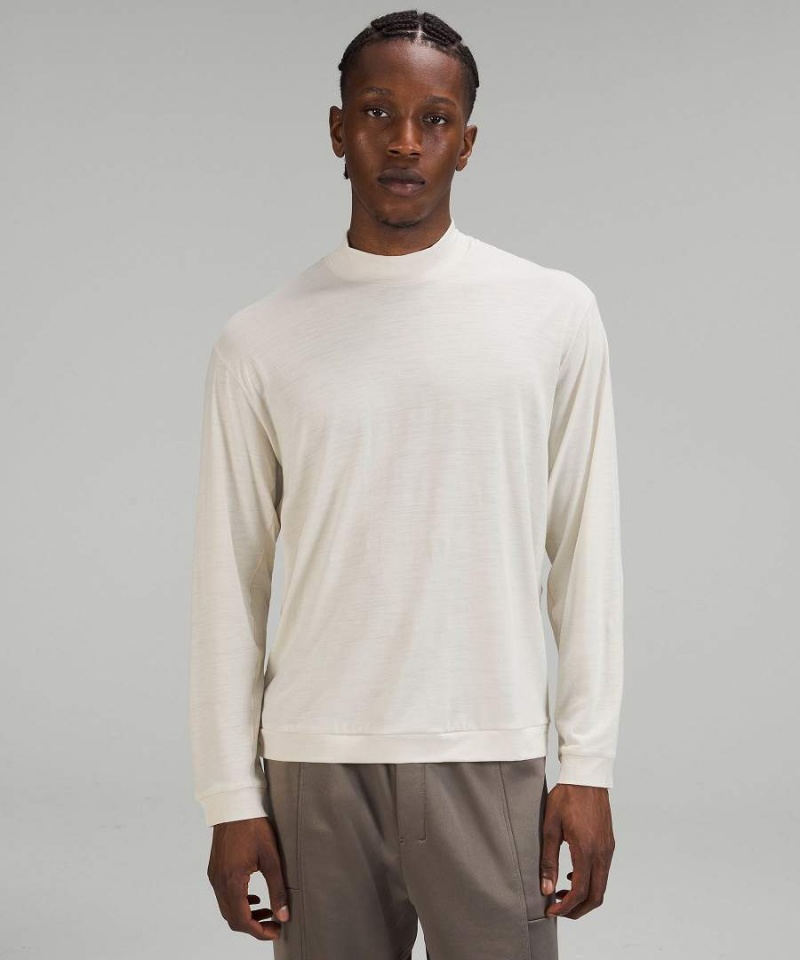 Lululemon lab Merino Ull-Blend Långärmad Tröja Herr Beige Vita Sverige | RZWIBD893