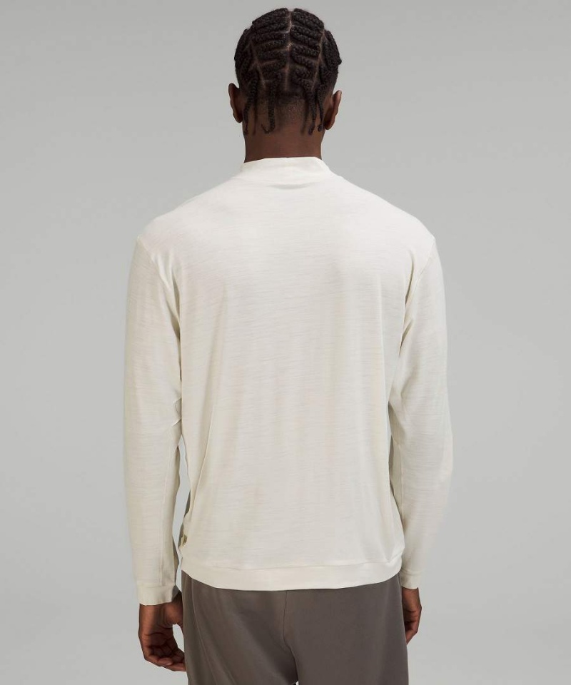 Lululemon lab Merino Ull-Blend Långärmad Tröja Herr Beige Vita Sverige | RZWIBD893