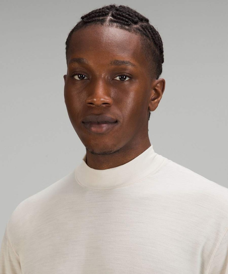 Lululemon lab Merino Ull-Blend Långärmad Tröja Herr Beige Vita Sverige | RZWIBD893