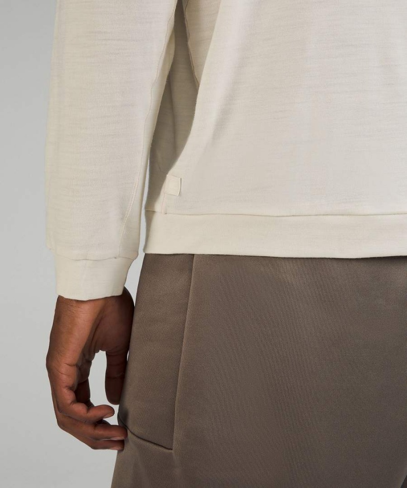 Lululemon lab Merino Ull-Blend Långärmad Tröja Herr Beige Vita Sverige | RZWIBD893