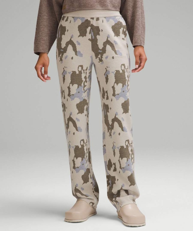 Lululemon lab Merino Ull-Knit High-Rise Slouch Byxor Dam Olika Färger Sverige | QBOPVA021
