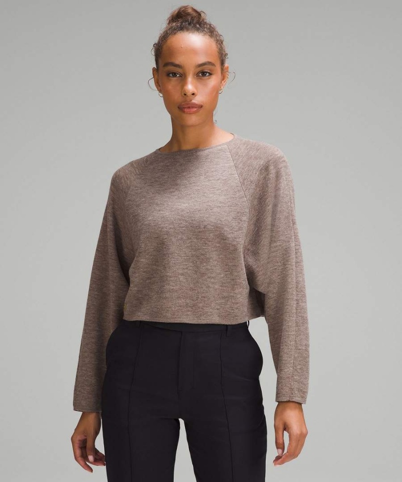 Lululemon lab Merino Ull-Knit Oversized Tröjor Dam Marinblå Olika Färger Sverige | XYLORA634