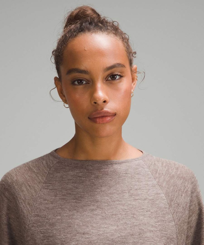 Lululemon lab Merino Ull-Knit Oversized Tröjor Dam Marinblå Olika Färger Sverige | XYLORA634