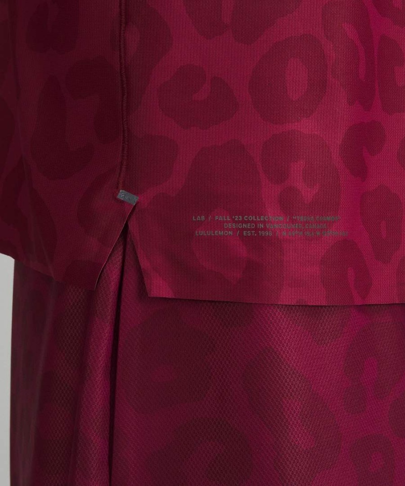 Lululemon lab Quick-Dry 3/4 Sleeve Tränings Långärmad Tröja Herr Vinröda Olika Färger Sverige | UBIRMK375