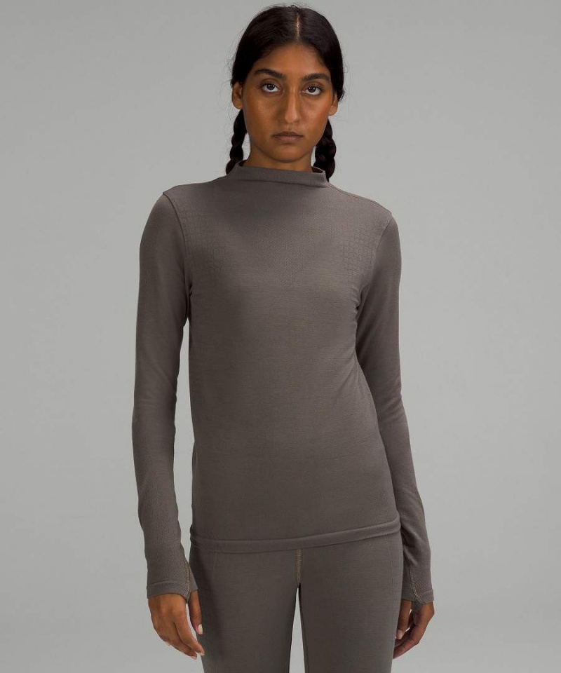 Lululemon lab Seamless Ull-Blend Långärmad Tröja Dam Grå Sverige | DYAZGE628