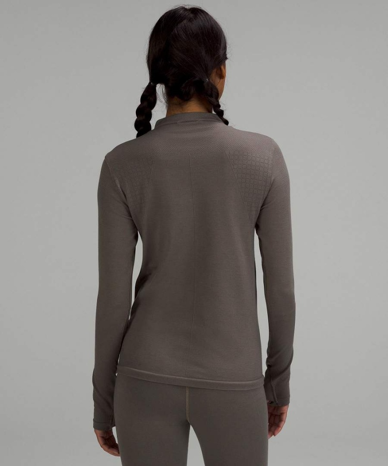 Lululemon lab Seamless Ull-Blend Långärmad Tröja Dam Grå Sverige | DYAZGE628