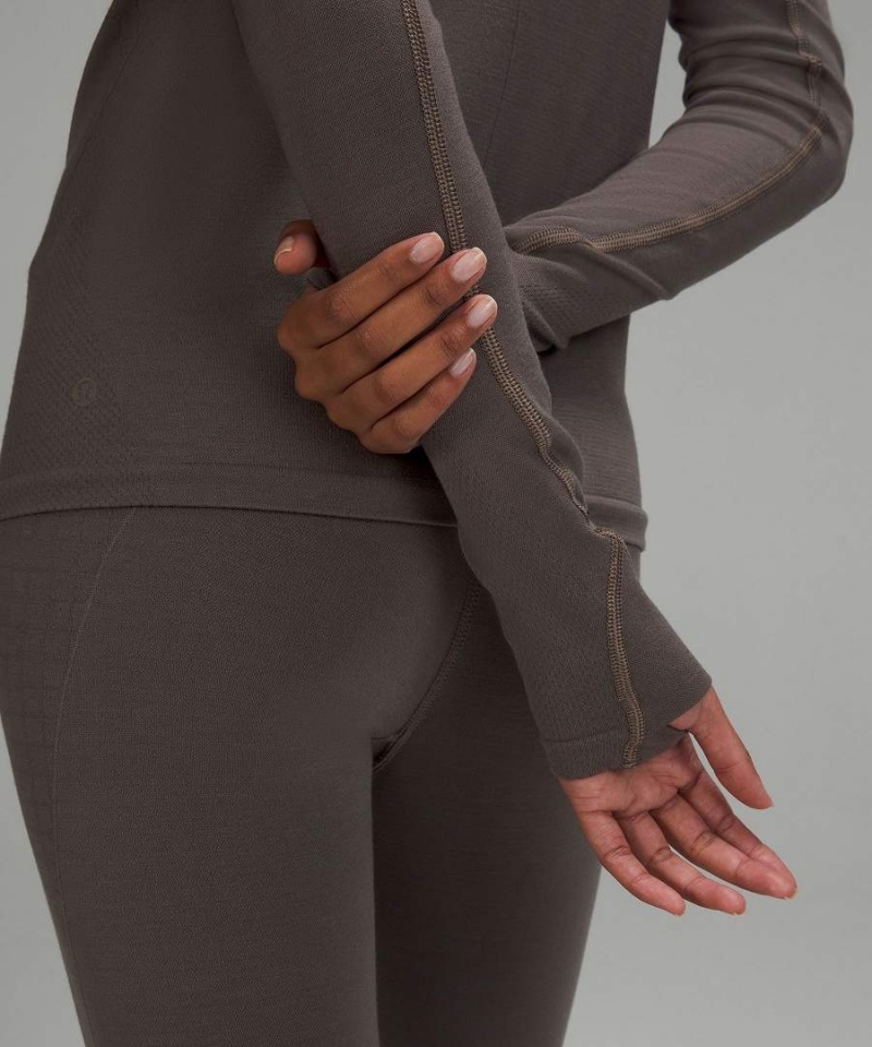 Lululemon lab Seamless Ull-Blend Långärmad Tröja Dam Grå Sverige | DYAZGE628