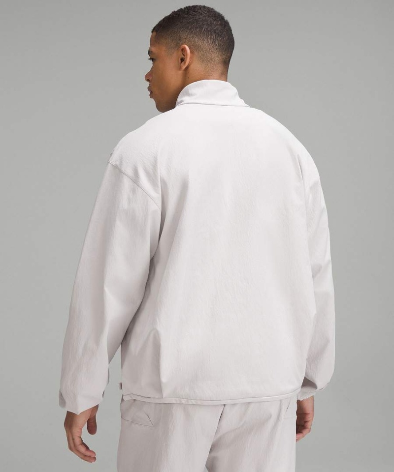 Lululemon lab Stretch Woven Half-Zip Pullover Herr Vita Sverige | SFVBAX867