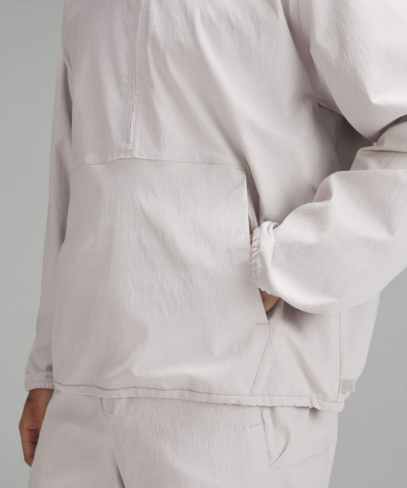Lululemon lab Stretch Woven Half-Zip Pullover Herr Vita Sverige | SFVBAX867