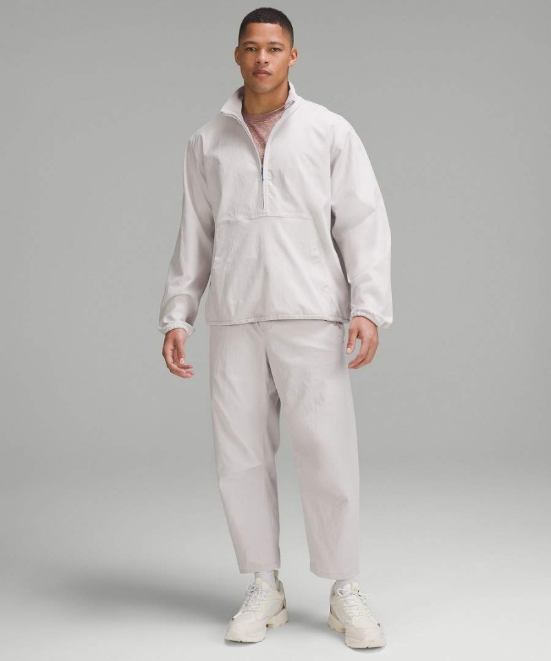 Lululemon lab Stretch Woven Half-Zip Pullover Herr Vita Sverige | SFVBAX867