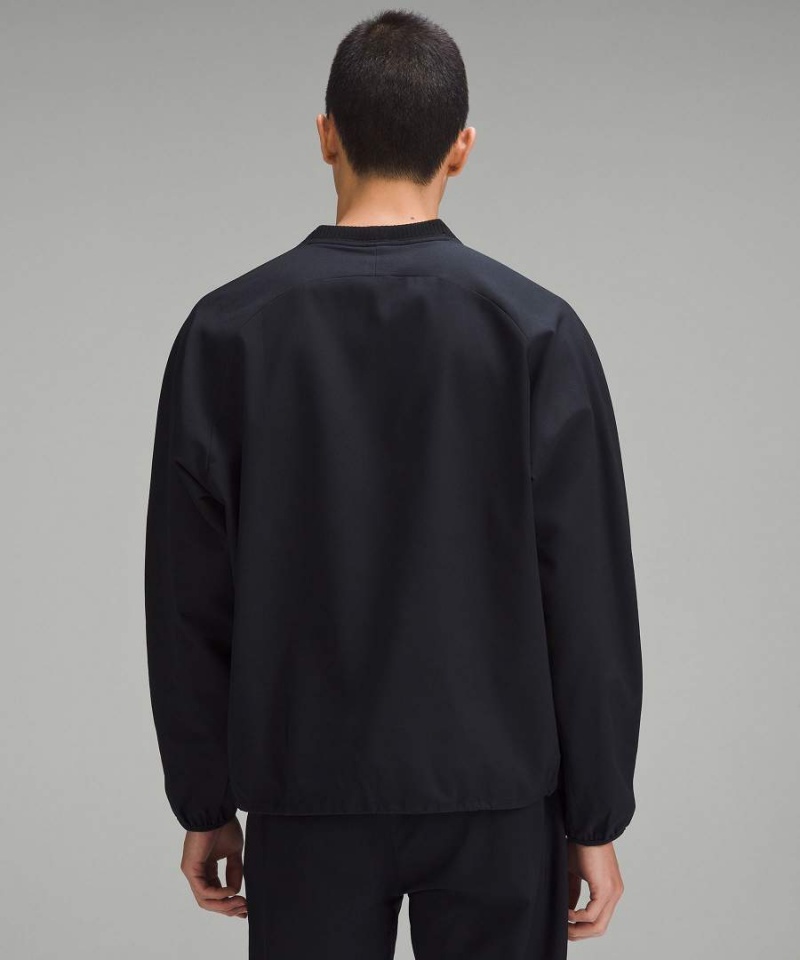 Lululemon lab Stretch Woven Pullover Herr Marinblå Svarta Sverige | KHJYPI721
