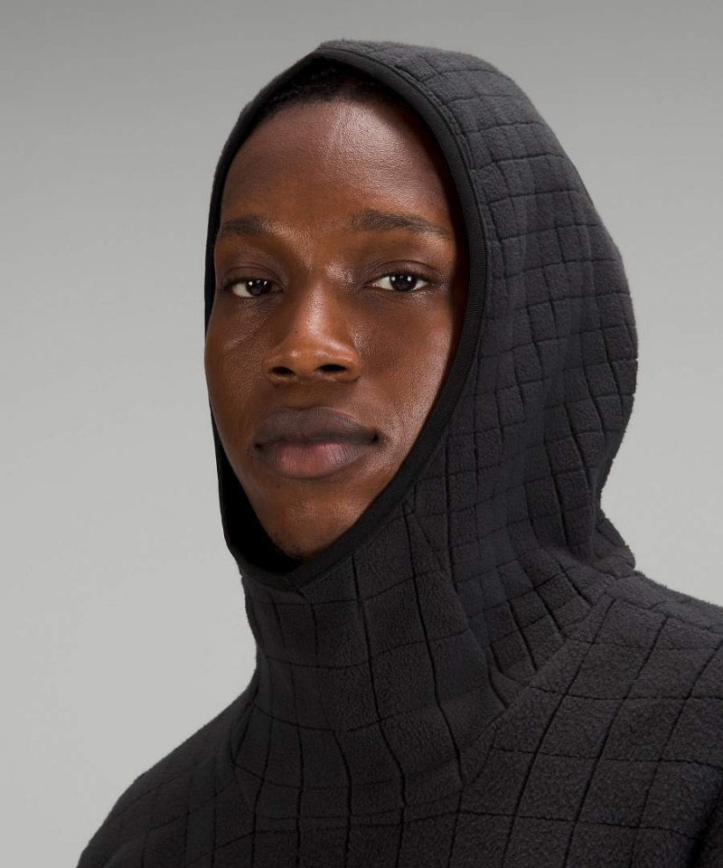 Lululemon lab Textured-Grid Fleece Hoodie Herr Svarta Sverige | EUZHDM568