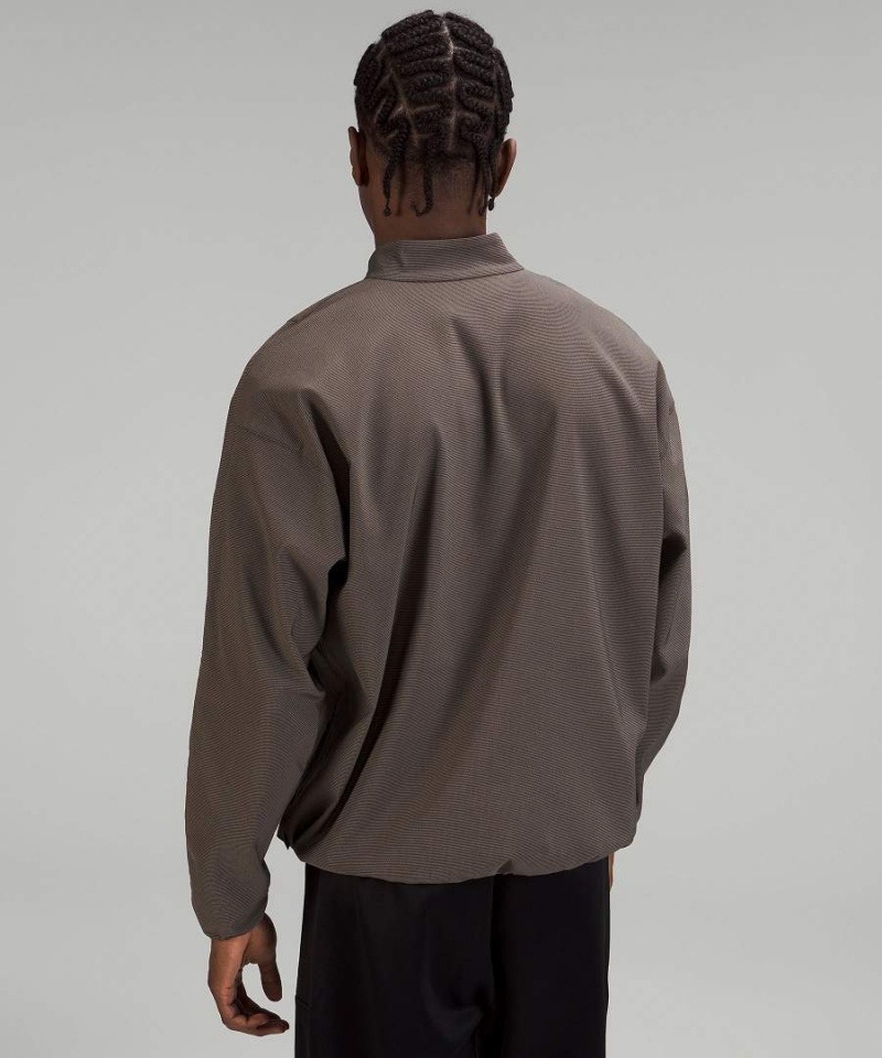 Lululemon lab Woven Long-Sleeve Henley Långärmad Tröja Herr Svarta Sverige | WHBVYK740