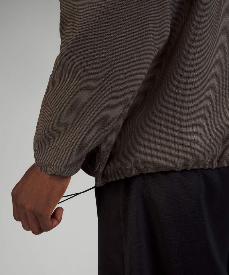 Lululemon lab Woven Long-Sleeve Henley Långärmad Tröja Herr Svarta Sverige | WHBVYK740
